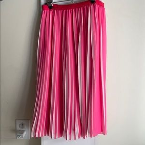 Sz 4 j. Crew pleated skirt, pink with white